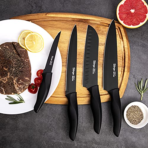 Knife Set, 16 Piece Kitchen Knives Set with Block, High Carbon