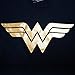 Justice League Wonder Woman Casual T-Shirt for Women (M, Black)