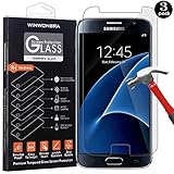 Galaxy S7 Screen Protector,[3 Pack] WINWONBRA Glass Protector [Tempered Glass] 9H Hardness, Bubble Free [Case Friendly]