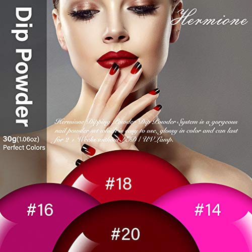 Nail Dipping Powder - 1.05oz x 4 Colors Large Capacity Dip Powder Set for French Manicure Nail Art