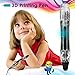 3D Printing Pen 4.0 Version - Non-Toxic - Won't Clog - One Button Operation Comes w/ 4 Drawing Templates +3 PLA Filament +1 Small Shovel + 1 Transparent Sheet