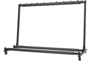 Morimoe Guitar Bass Stand for Multiple Guitars Display Foldable Rack (9-Space)
