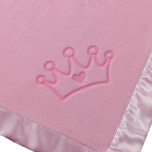 Custom Catch Princess Baby Blanket for Girls - Toddler Girl Crib Bedding, Receiving Blankets (Pink, Blue: 1 Text Line) - Thumbnail 6