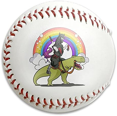 Ninja Unicorn Samurai Riding T-Rex Party Dinosaur Funny Graphic Baseballs, Gifts For Her
