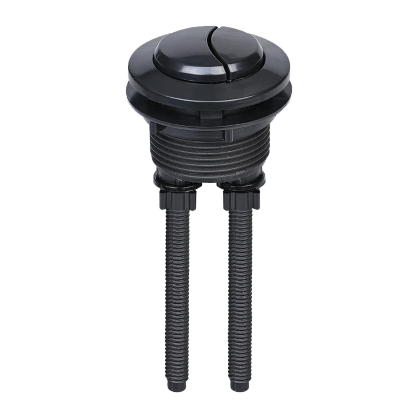 Toilet Push Button 38mm Thread Diameter Dual Push Flushing Button Toilet Water Tank Button Replacement Accessories for Bathroom Toilet Water Tank Repair (Colour:Black)