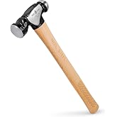 REAL STEEL Ball Peen Hammer with Hickory Wood Handle 32 Oz/2 Lb Forged Steel Head Ball Pein Hammer 0406