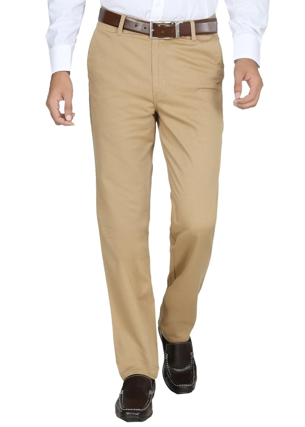modo men's cotton regular fit trousers