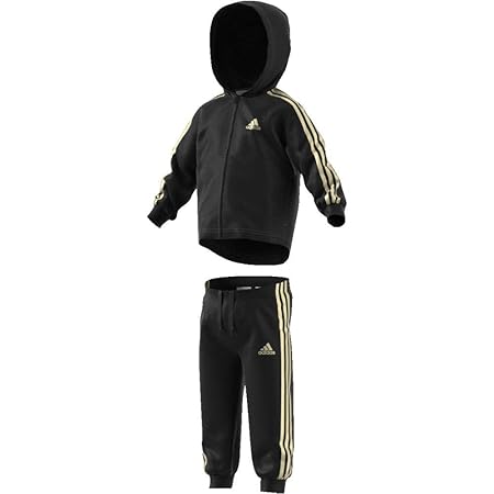 adidas Kinder Shiny Jogginganzug mit Kapuze Trainingsanzug