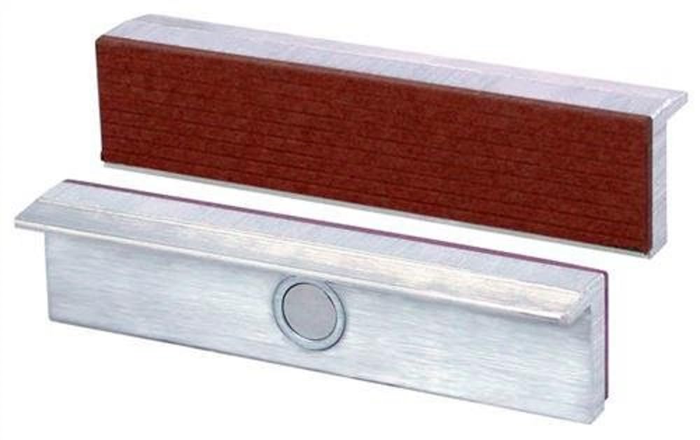 Heuer Vice Jaws (Protective Jaws, Suitable for Vice 100 mm, Right Angle and Plane-Parallel Profile, Material: Aluminium, Fibre) 111100