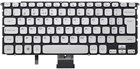 WishingDeals Laptop Silver Backlit Keyboard for Dell XPS 14Z L412z 15z L511z L512z, UK Layout without Frame