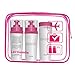 3pcs Lermende Clear Toiletry Bag TSA Approved Travel Cosmetic Makeup Bags Luggage Carry On Airport Airline Compliant Bags - Rose