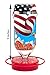 Hummer's Galore Hummingbird Feeders - Glass Feeder with UV Resistant Plastic Wrap for Outdoors Hanging for Outdoors Hanging, 32 OZ, All American Flag Design