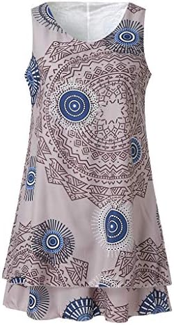 TWIFER Womens Sleeveless Dress, Women Vest Dress Plus Size Midi Dress Loose Tank Top Sleeveless Long Shirt Mini Dress Sun Dress Sundress