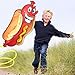 AGREATLIFE Huge Hotdog Kite: Best Kite for Kids and Adults with String, Spool and eBook