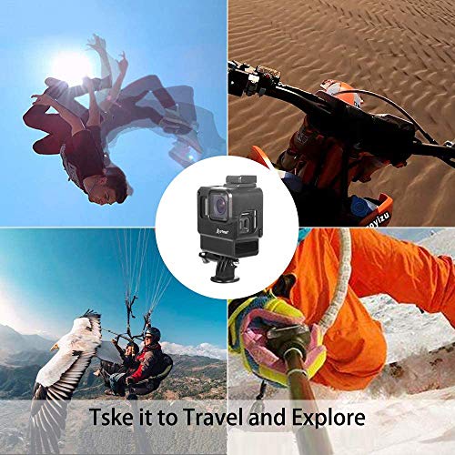 Artman Protective Housing Case Vlogging Frame Cage Mount with Microphone Cold Shoe Adapter