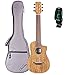 Cordoba Mini O-CE Travel Acoustic-Electric Nylon String Guitar With Cordoba Gig Bag and Clip-on Tuner
