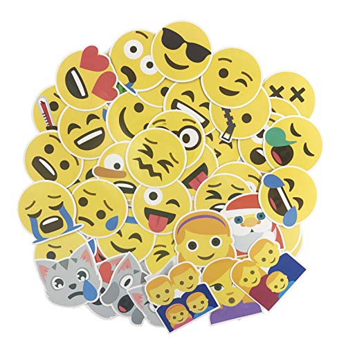 Big Emoji Stickers for Kids Teachers 50pcs, Waterproof Water Bottle