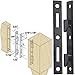 Woodtek 160553, Hardware, Furniture, Bed Hardware, 5" Bed Rail Fasteners Black, 4 Pair