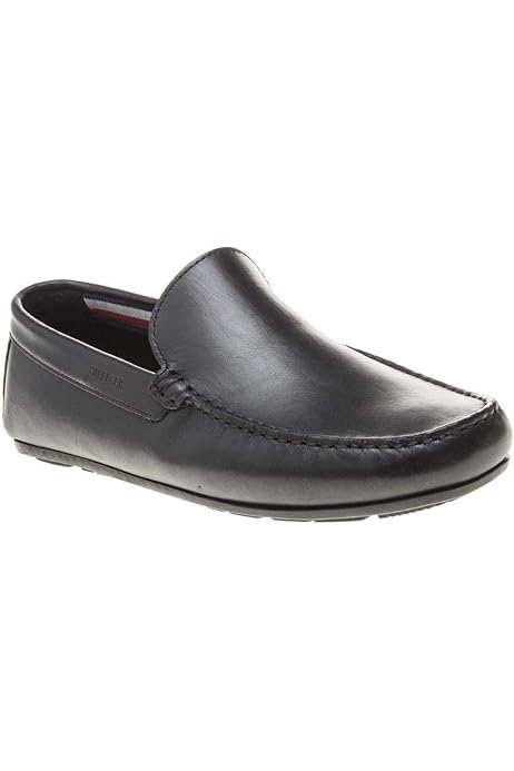 tommy hilfiger black leather shoes