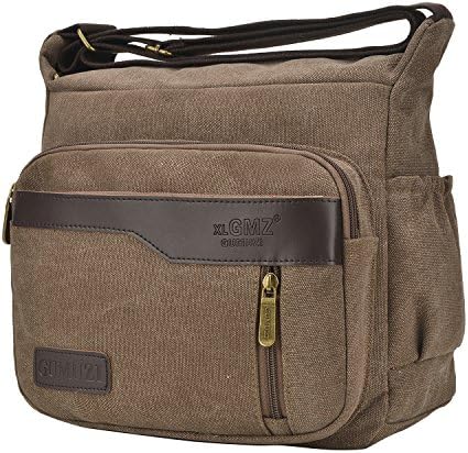 Fabuxry Casual Canvas Cross Body Bags Handbags Shoulder Bags Travel Purses (Coffee)