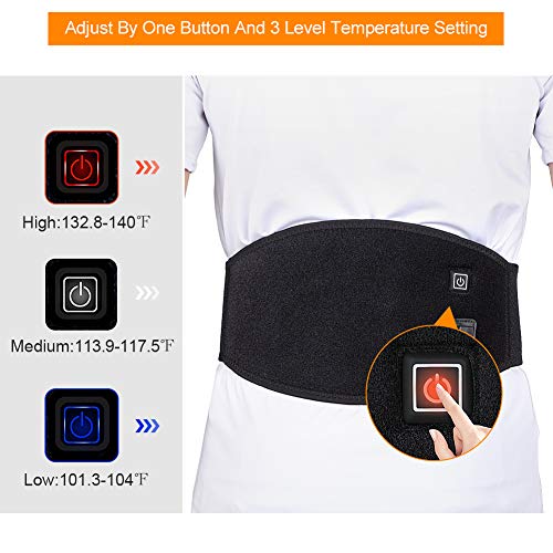 Heating Waist Belt, Lower Back Heat Pad Therapy Wrap Heated Support