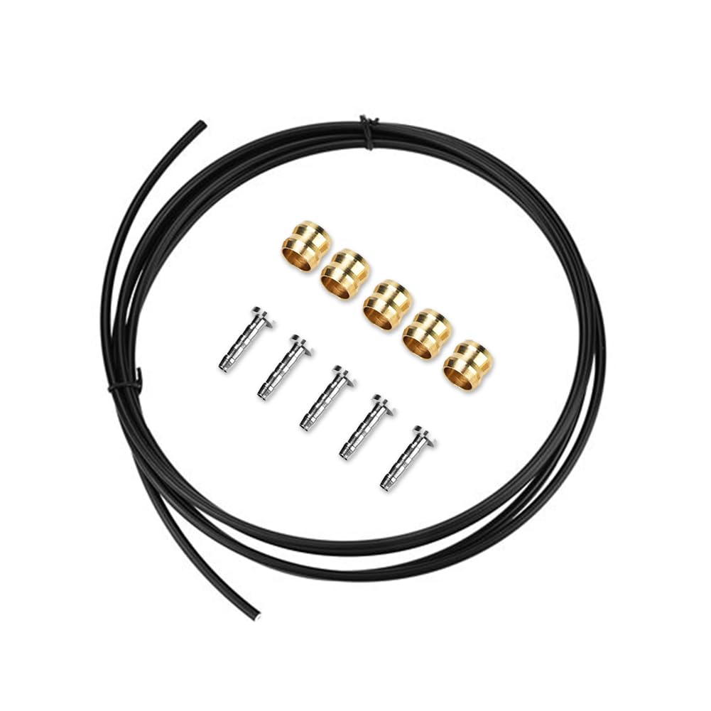 Bike Brake Tube, Mountain Bike Hydraulic Disc Brake Oil Tube Pipe Braking Hose with Insert Connecting Screws & H90 Olive Rings for M315 335 395 396 445 446 447 590 596 615