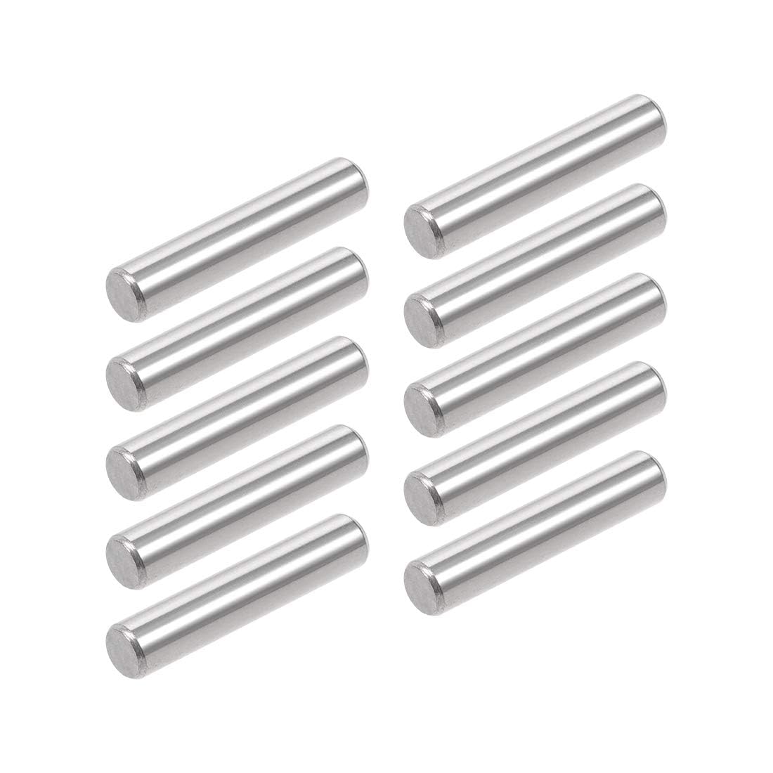 TOP-VIGOR 10Pcs 6mm x 30mm Dowel Pins Shelf Support Pegs, 304 Stainless Steel Cylindrical Shelf Support Pin Fasten Elements Silver Tone