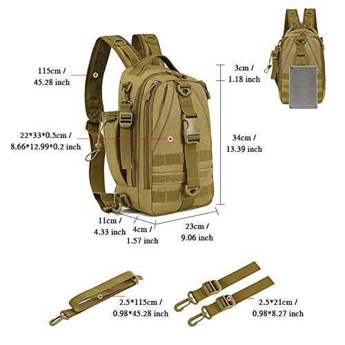 Tactical Backpack Multifunctional Molle Sling Backpacks One Strap