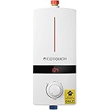 Tankless Water Heater Electric 5.5kW 240V, ECOTOUCH Smart Mini Water Heater Self-Modulating Instant Hot Water Heater For Sink
