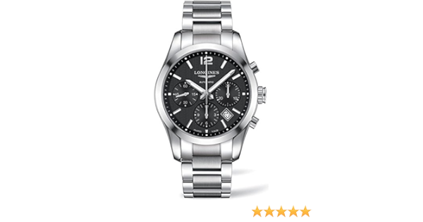 Amazon.com: Longines Conquest Classic Automatic Black Dial Stainless Steel  Mens Watch L27864566 : Clothing, Shoes \u0026 Jewelry