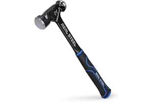 Real Steel Ball Peen Hammer 24 Oz, One Piece Forged Metalworking Tool Ball Pein Hammer r 0519