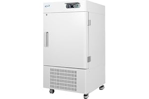 HNZXIB -86° Ultra Low Temp Freezer (58L), -40℃ to -86℃ Cryogenic Lab Freezer for Research Specimens, Large-capacity ULT Lab Frige for Sample Storage, Auto Over-Temp Alarm, Precision Temp: ±0.1°C