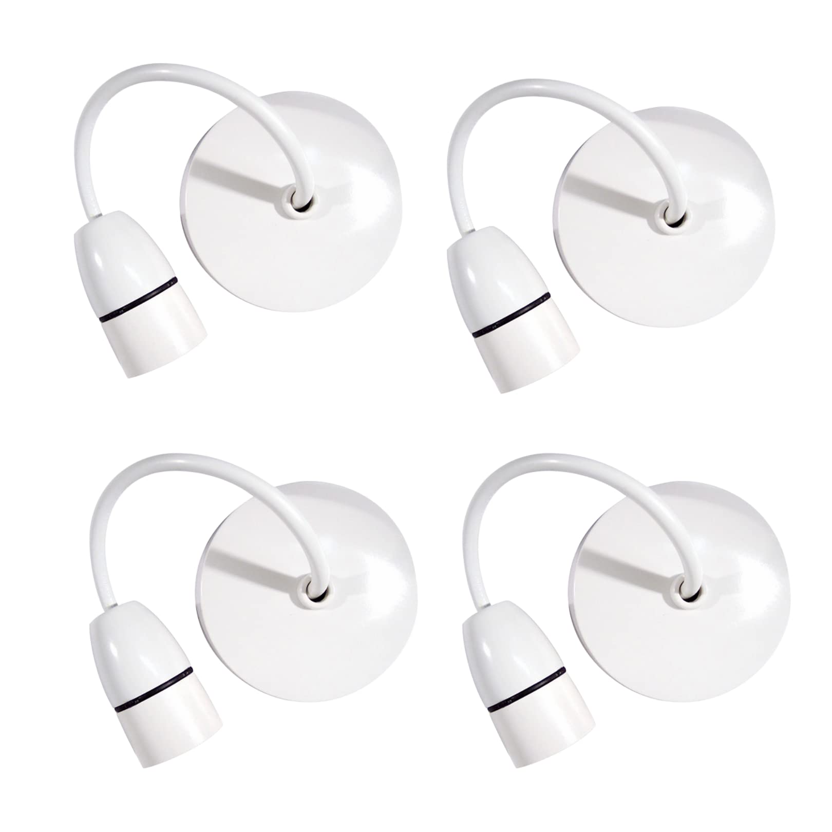 Laxis Ceiling Pendant Light Fitting 6 Inch Ceiling Lights Vintage Hanging Light Plastic Lamp Hanging Light for Bed Room, Living Room, Dinning Room and Home Decor (Pack of 4)