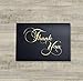 Nakanda Thank You Cards, Pack of 100 Bulk Thank You Notes with Self Seal Envelopes for Weddings, Business, Bridal & Baby Showers, 5.8 x 4.1 inches Personalized Greeting Cards (Black & Gold)