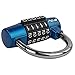 BV 5 Digit Combination Alloy Padlock - Safety Lock for Toolbox, Closet & Gym Locker (Blue - Pair)
