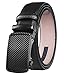 QISHI YUHUA Ratchet Belt for Men, Slide Men's Belt with Genuine Leather 1 3/8,Trim to Fit