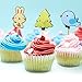 Kapoklife 11 36-Pack Cute Creatures Cupcake Picks, Animal Friends Toppers, Kids Woodland Theme Baby Shower Birthday Party Cake Decor, 1