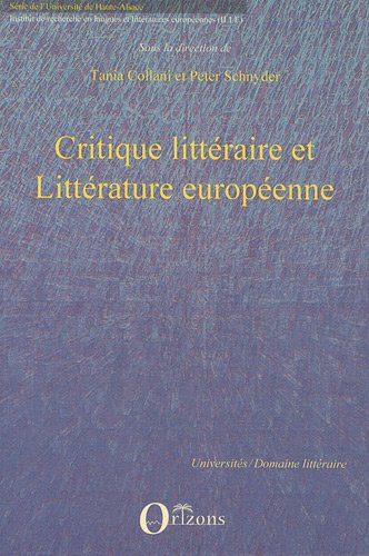 Critique littéraire et littérature européenne
