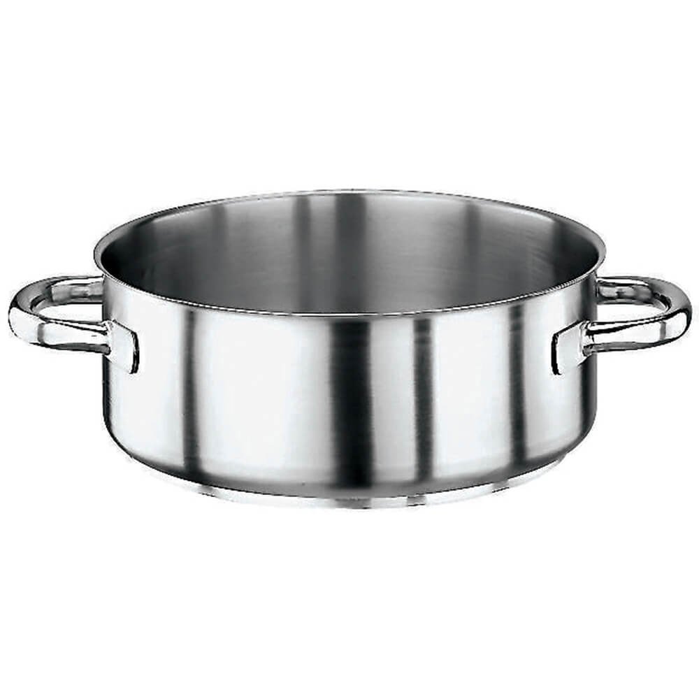 Paderno 11009-28 Shallow Casserole Pot, Two Handles, Stainless Steel, 28 cm