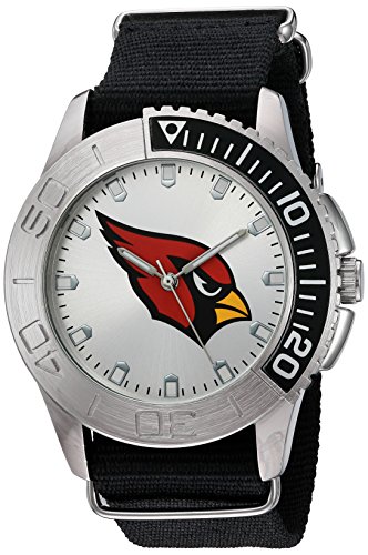 Game Time Men's 'Starter'  Metal and Nylon Quartz Analog  Watch, Color:Black (Model: NFL-STA-ARI)