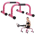 AmazeFan Parallettes Bars, Push Up Bars Strength Training For Handstands, Full Planche & Dips, Calisthenic, Gymnastic, [16.6x10x10in] Push Up Stands Handle for Floor Workouts Calisthenics Equipment