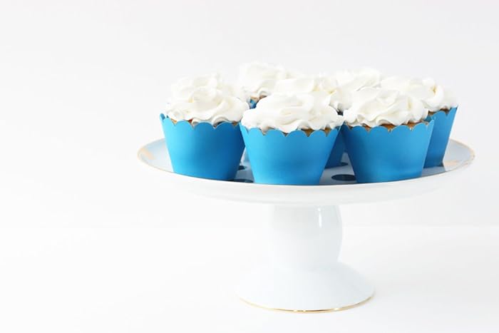 Amazon Com Blue Cupcake Wrappers Aqua Blue Party Supplies Cupcake