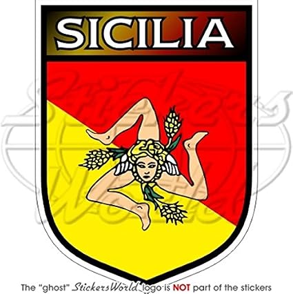 thumbnail image 2 of Sicilian Map-Flag Italy Vinyl Bumper Sticker – Sicily Sicilia Decal By StickersWorld 2 of 4