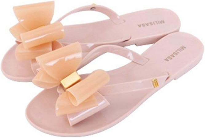 orange jelly sandals