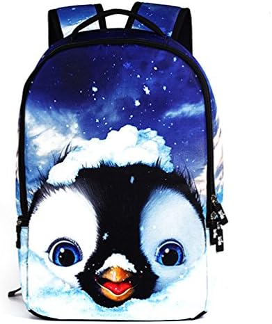 HANRUI Personalized Unisex 3D Animal School Backpacks (Penguin)