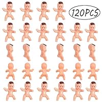 HRLORKC Mini Plastic Babies for Baby Shower and Ice Cubes Game Babies Party Decoretions 1 Inch (120 Pieces)