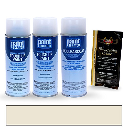 Buy PAINTSCRATCH White Pearl Tricoat QAB for 2018 Nissan Altima Touch Up Paint Spray Can Kit
