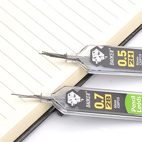 Meetory 360 Pack Lead Refills, 0.5 mm and 0.7 mm Mechanical Pencils each 360 Pack Lead Refills, 0.5 mm and 0.7 mm Mechanical Pencils each with 180Pcs HB Pencil Lead for Drawing, Writing, Art Sketching