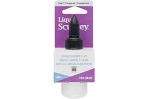 Sculpey Liquid Polymer Oven-Bake Clay, Clear, 1 oz. Bottle, Great for Jewelry, Holiday, DIY, Mixed Media, Window clings, Home décor and More! Perfect for Beginners to Artists!