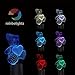 Teddy Bear 3D Night Light 7 Color LED Does Not Get Hot Includes Mains Plug and USB Cable Larger Size 242mm X 145mm A Great Gift for Girls Mom Perfect Girls 3D Illusion Lamp by rainbolights